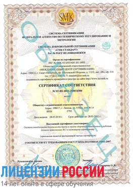 Образец сертификата соответствия Белорецк Сертификат OHSAS 18001